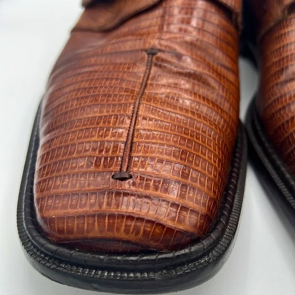 Paolo De Marco by Mezlan Genuine lizard men's shoes with monk strap 11M - Picture 7 of 15